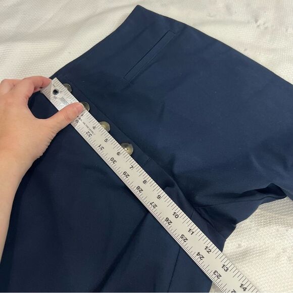 Ann Taylor Navy Wide-Leg Button-Up Pants - Picture 6 of 6